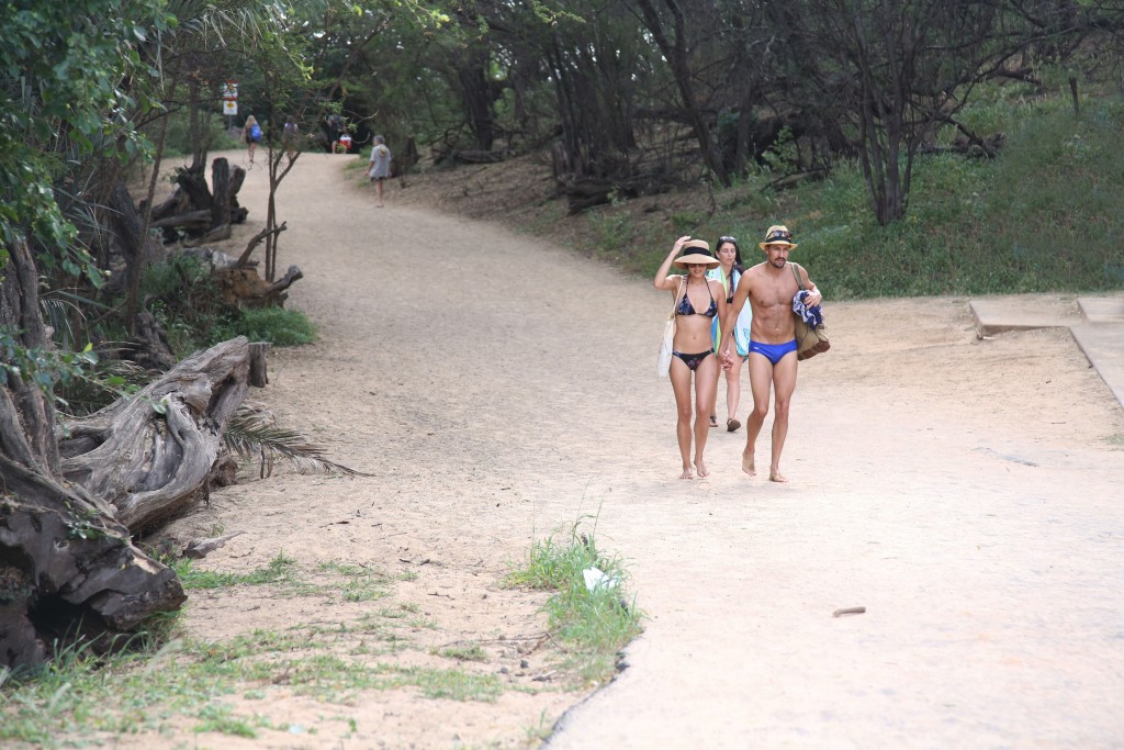 The walk through the wooded area can be a refreshing break from the heat