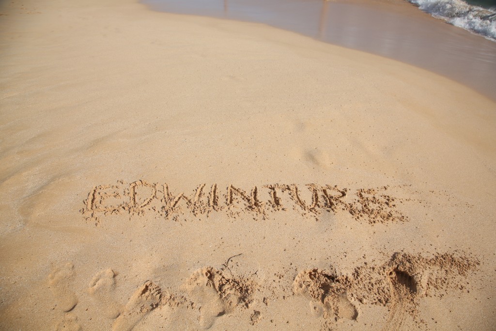 Making my mark on the beach